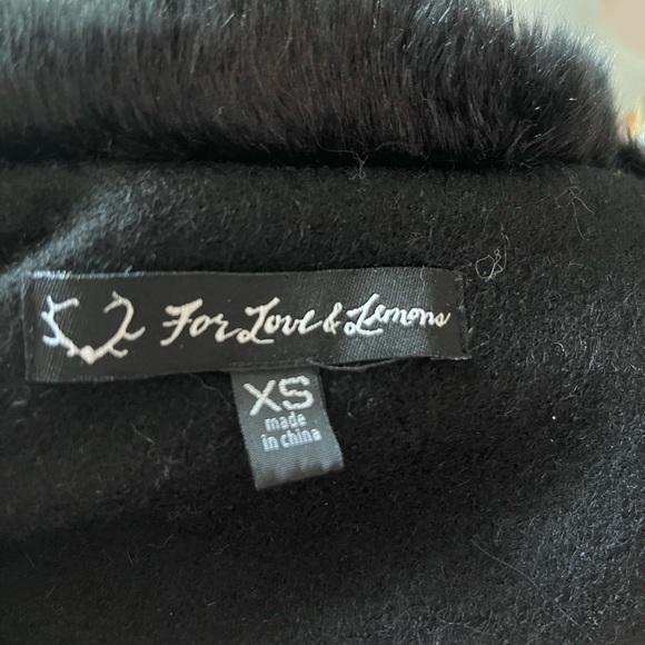 For Love and Lemons Ella Jacket with fur trim - Picture 3 of 6